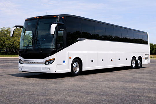56-passenger charter bus available for charter in Allentown, PA