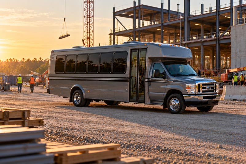Construction Site Shuttle Bus Rentals in Allentown, PA